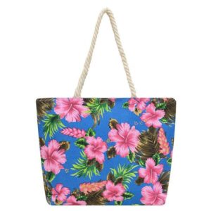 Flora beach tote bag